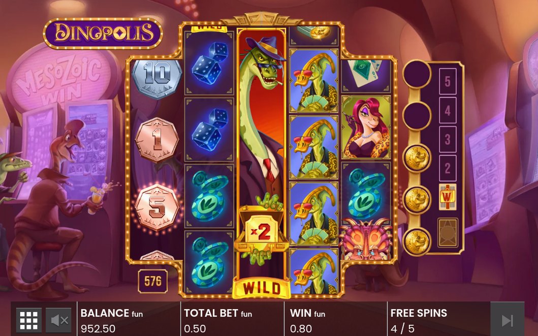 Dino Bonus Free Spins med meter och Sticky Stack Wilds