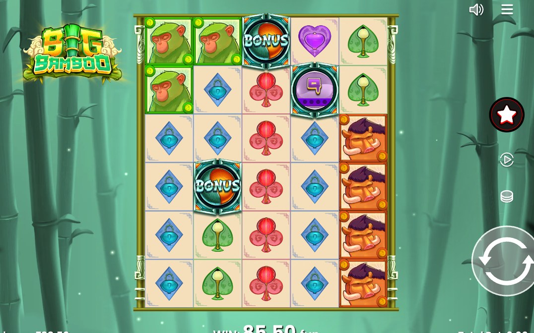Vinstskärm efter en Golden Bamboo-respin