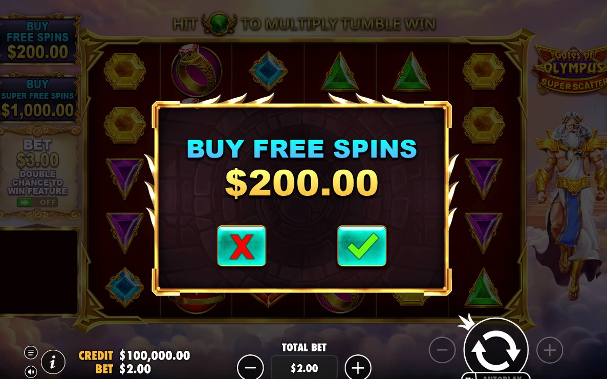 Fyra Scatter-symboler i rutnätet startar Free Spins